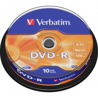 Набор дисков DVD-R Verbatim 4.7Gb 16x 43523 (10 шт.)