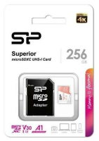 Карта памяти Silicon-Power Superior A1 256GB microSDXC SP256GBSTXDV3V20SP (с адаптером)