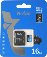 Карта памяти Netac 16GB P500 Standard NT02P500STN-016G-R (с адаптером)