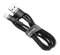 Кабель Baseus Kevlar Cable USB for Lightning, 2.4A, 0.5м, серый + черный