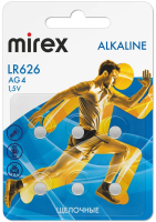 Батарейки Mirex LR626 AG4 Alkaline 23702-LR626-E6 (6 шт)