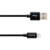 Кабель Canyon СFI-12 USB Type-C - Lightning (2 м, черный)