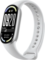 Фитнес-браслет Xiaomi Smart Band 10 M2459B1 (серебристый, с белым силиконовым ремешком, международная версия)