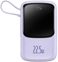 Портативное зарядное устройство Baseus Qpow Pro Digital Display Fast Charge 20000mAh (22.5W, сиреневый)