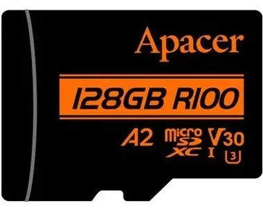 Карта памяти Apacer 128GB microSDXC AP128GMCSX10U8-R (с адаптером)