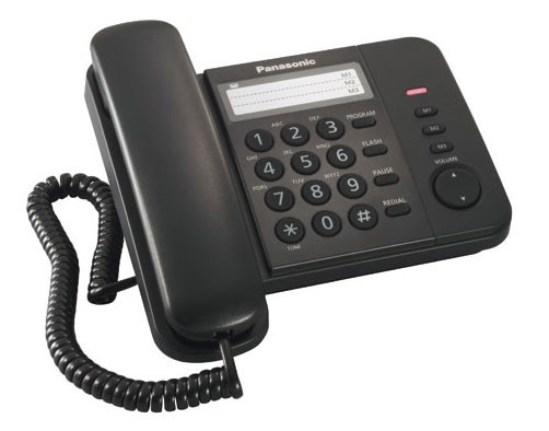 Проводной телефон Panasonic KX-TS2352RUB (черный)