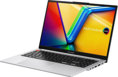 Ноутбук ASUS Vivobook S 15/ K5504VA-MA139W/ i7-13700H/ 15.6 3K OLED/ Iris Xe/ 16GB/ 1TB/ W11H/ noODD/ FPR/ Cool Silver