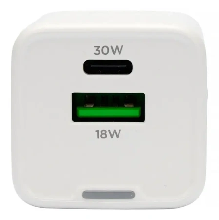 Сетевое зарядное Cablexpert MP3A-PC-63 GaN (USB Type-A/Type-C, 30Вт, белый)