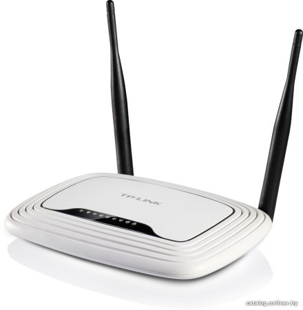 TP-Link 300Mbps Wireless N Router,  Mediatek, 2T2R, 2.4GHz, 802.11b/g/n, 1 10/100Mbps WAN + 4 10/100Mbps LAN ports, 2 fixed 5dBi antennas