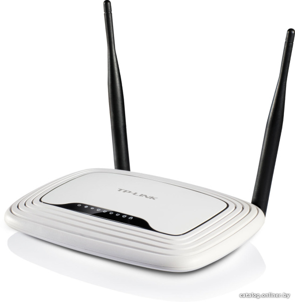TP-Link 300Mbps Wireless N Router,  Mediatek, 2T2R, 2.4GHz, 802.11b/g/n, 1 10/100Mbps WAN + 4 10/100Mbps LAN ports, 2 fixed 5dBi antennas
