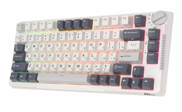 Беспроводная клавиатура Royal Kludge RK-H81 RGB (белый/серый, RK Blue)