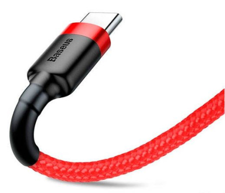 Кабель Baseus cafule Cable USB For Type-C, 2A, 2м, красный