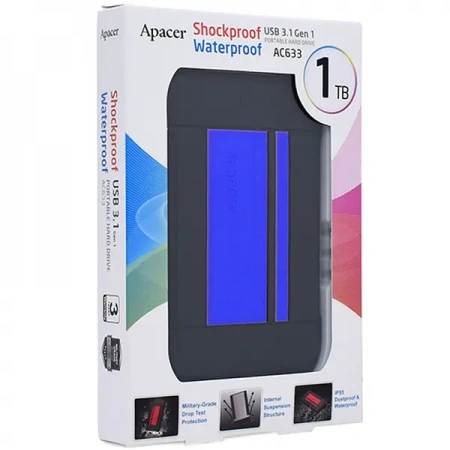 Внешний HDD-диск Apacer AC633 1TB AP1TBAC633U-1 (синий)