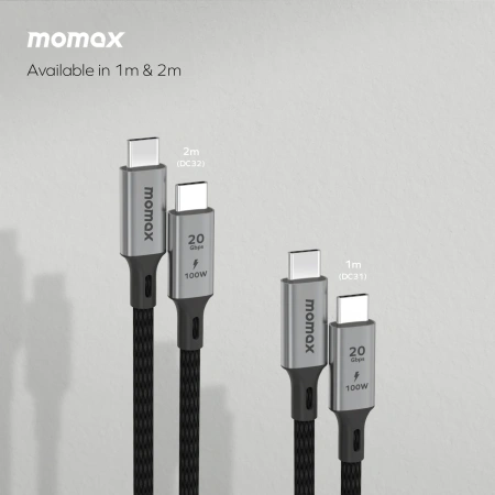 Кабель Momax Elite DC31D (Type-C, 1м, черный)