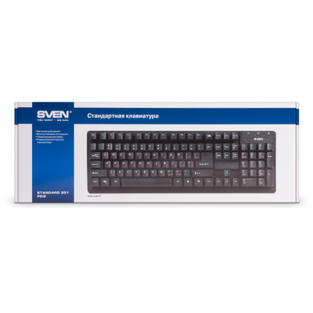 Клавиатура Sven Standard 301 SV-03100301UB (черный)
