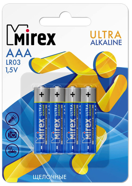 Батарейки Mirex 23702-LR03-E4