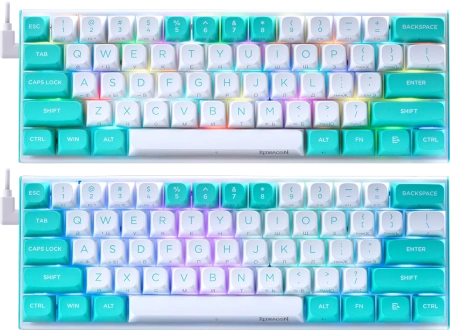 Клавиатура Redragon Fidd 72187 (белый/бирюзовый)