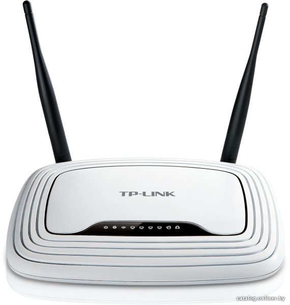 TP-Link 300Mbps Wireless N Router,  Mediatek, 2T2R, 2.4GHz, 802.11b/g/n, 1 10/100Mbps WAN + 4 10/100Mbps LAN ports, 2 fixed 5dBi antennas