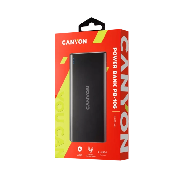 Внешний аккумулятор Canyon PB-106 10000mAh (черный)