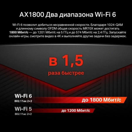 Wi-Fi роутер Mercusys MR70X