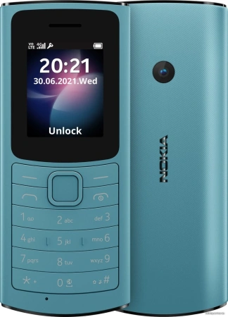 Кнопочный телефон Nokia 110 4G Dual SIM (бирюзовый)