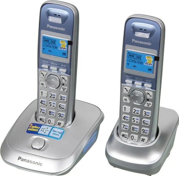 Радиотелефон Panasonic KX-TG2512RUS (база + 2 трубки)