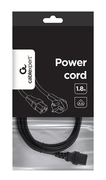 Кабель питания Cablexpert PC-186-VDE (1.8м, черный)