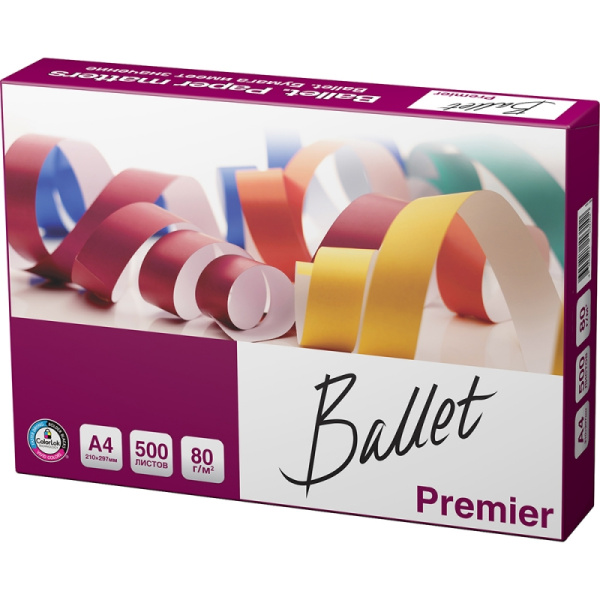 Бумага Ballet Premier A4, 500л, класс А (5 пачек в коробке)