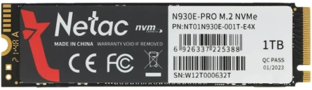 Внутренний SSD-накопитель Netac N930E PRO 1TB NT01N930E-001T-E4X
