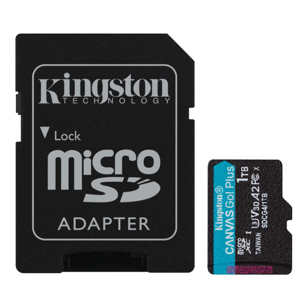 Карта памяти Kingston 1TB Canvas Go! Plus microSDXC SDCG4/1TB (с адаптером)