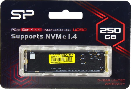 Внутренний SSD-накопитель Silicon Power UD90 250GB SP250GBP44UD9005