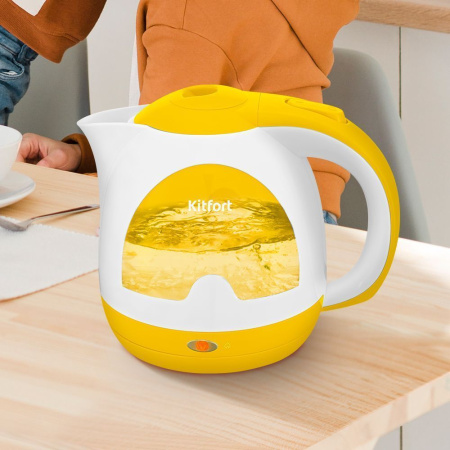Чайник Kitfort KT-6607-3 (бело-желтый)