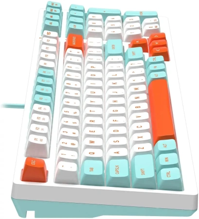 Клавиатура A4Tech Fstyler FS300 Panda Snorkeling (белый/бирюзовый)