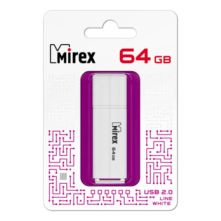 Флешка 64GB Mirex Color Blade Line USB 2.0 13600-FMULWH64 (белый)