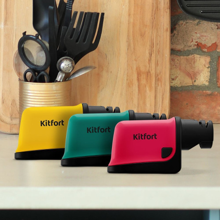 Электроточилка для ножей Kitfort KT-4099-3 (желтый)