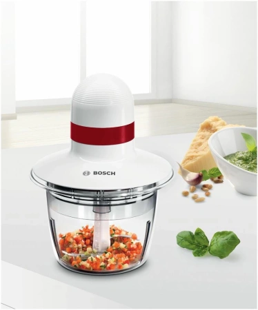 Измельчитель Bosch MMRP1000 (белый/красный)