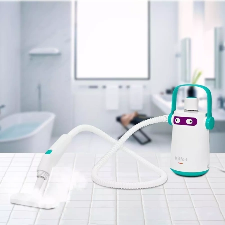 Пароочиститель Kitfort KT-9109-3 (бело-бирюзовый)