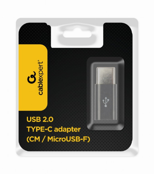 Адаптер Cablexpert A-USB2-CMmF-01 (microUSB 2.0/USB 2.0 Type-C)