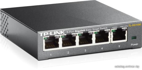 TP-Link 5-Port Gigabit Desktop Easy Smart Switch, 5 10/100/1000Mbps RJ45 ports, MTU/Port/Tag-based VLAN, QoS, IGMP Snooping