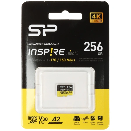 Карта памяти Silicon Power Inspire microSDXC 256 ГБ (SP256GBSTXLA2V1NSP)