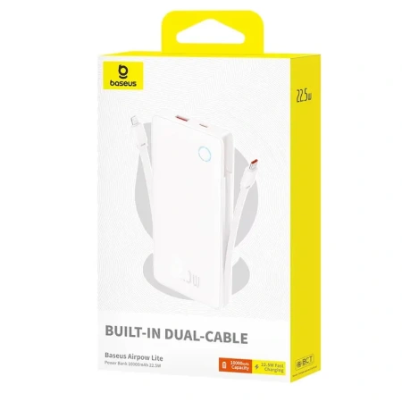 Портативное зарядное устройство Baseus Airpow Lite 10000mAh (22.5W, белый)