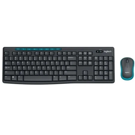 Беспроводная клавиатура + мышь Logitech Wireless Combo MK275 920-007721 (черный/синий)