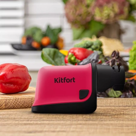 Электроточилка для ножей Kitfort KT-4099-1 (малиновый)