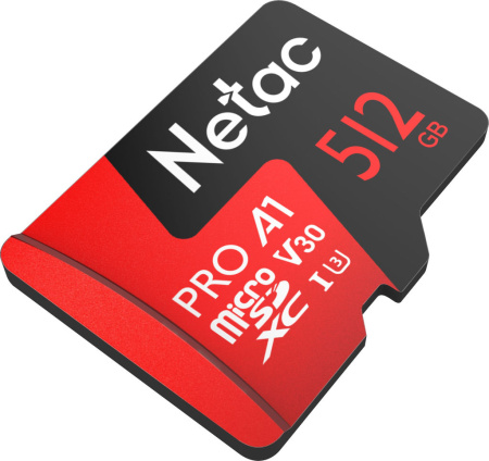 Карта памяти Netac 512GB P500 Extreme Pro microSDXC NT02P500PRO-512G-R (с адаптером)