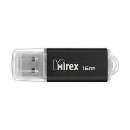Флешка 16GB USB 2.0 Flash Mirex UNIT (Черный) 13600-FMUUND16