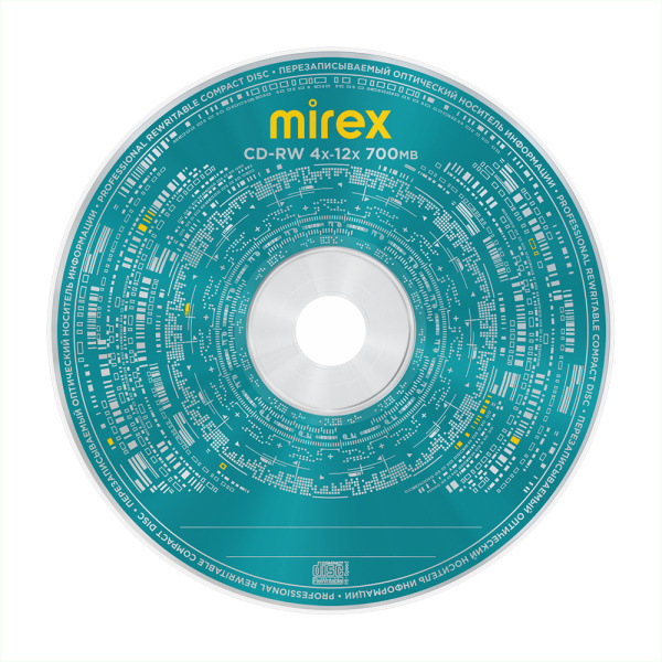 CD-RW диск Mirex 700Mb 12x UL121002A8T (50 шт)