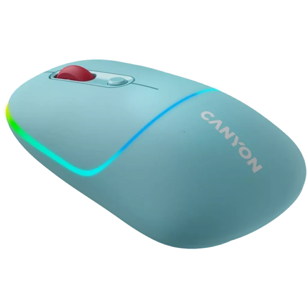 Мышь Canyon MW-22 (оптическая, 1600 dpi, 4 кнопки, бирюзовая)