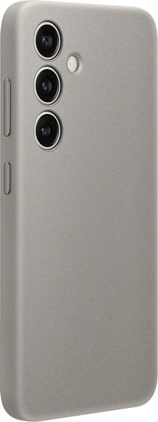 Чехол-накладка Samsung Vegan Leather Case S24 (серо-коричневый)