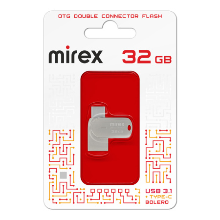 Флешка 32GB Mirex Intrendo Bolero USB 3.1+TypeC 13600-IT3BLR32