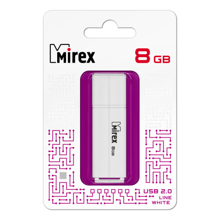 Флешка 8GB Mirex Color Blade Line USB 2.0 13600-FMULWH08 (белый)